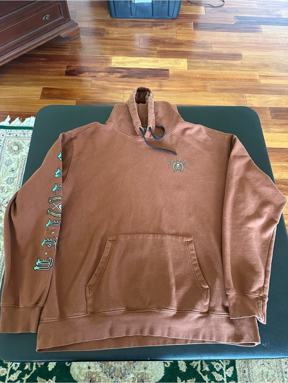 Sullen Art Collective Brown Pullover Hoodie Sweatshirt Tattoo Art Mens XL